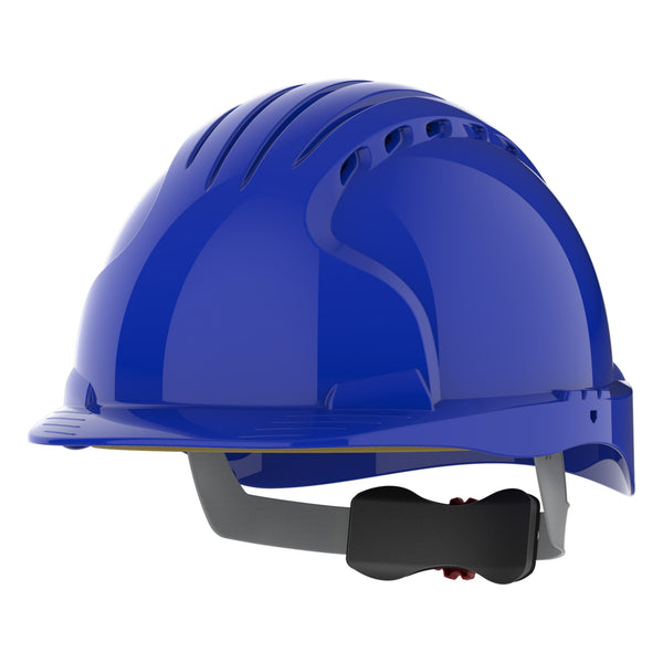 JSP EVO5 Olympus Global Standards Hard Hat - Wheel Ratchet - Vented - Blue