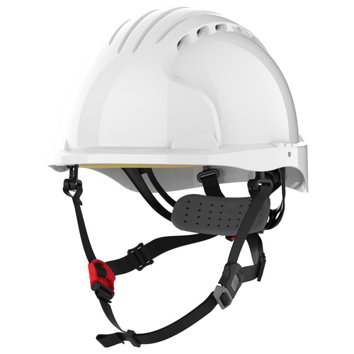 JSP EVO5 Dualswitch Industrial Safety and Climbing Helmet - Vented - White
