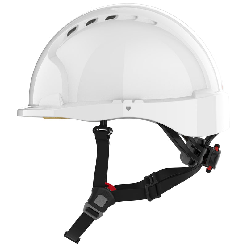 JSP EVO5 Dualswitch Industrial Safety and Climbing Helmet - Vented - White