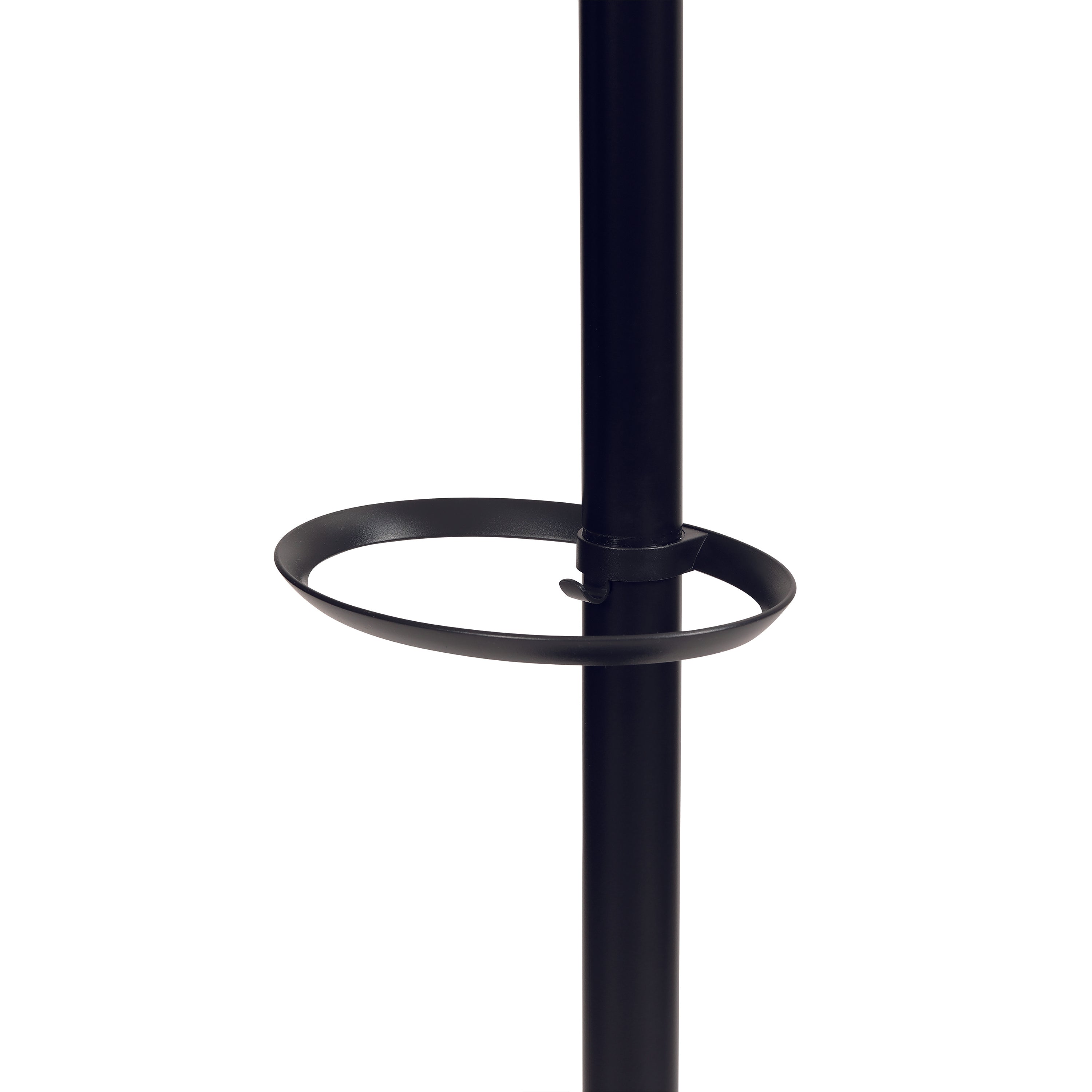 Hook details of Alba Festival black coat stand with round stable base