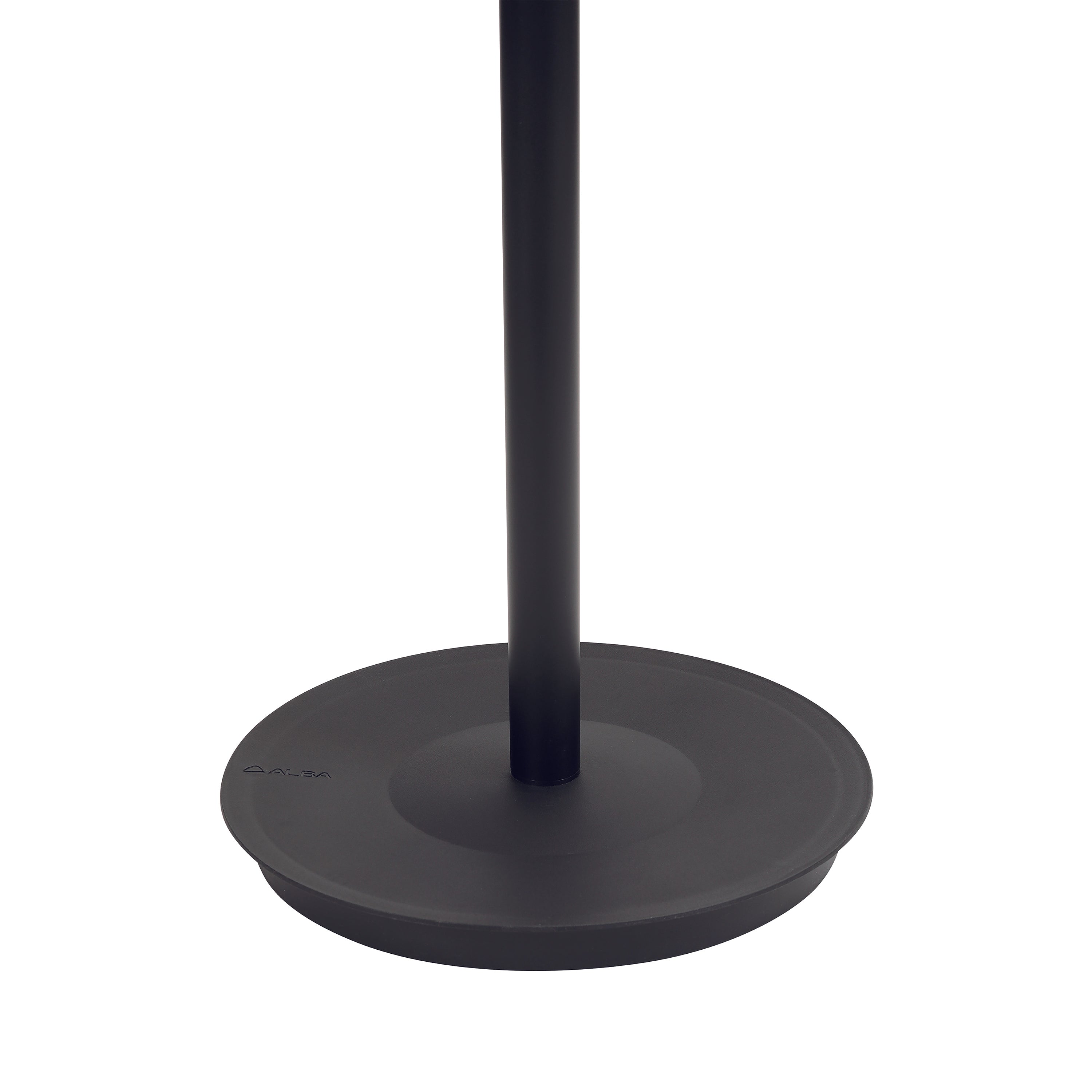 Top section of Alba Festival black metal coat stand with rounded hook tips
