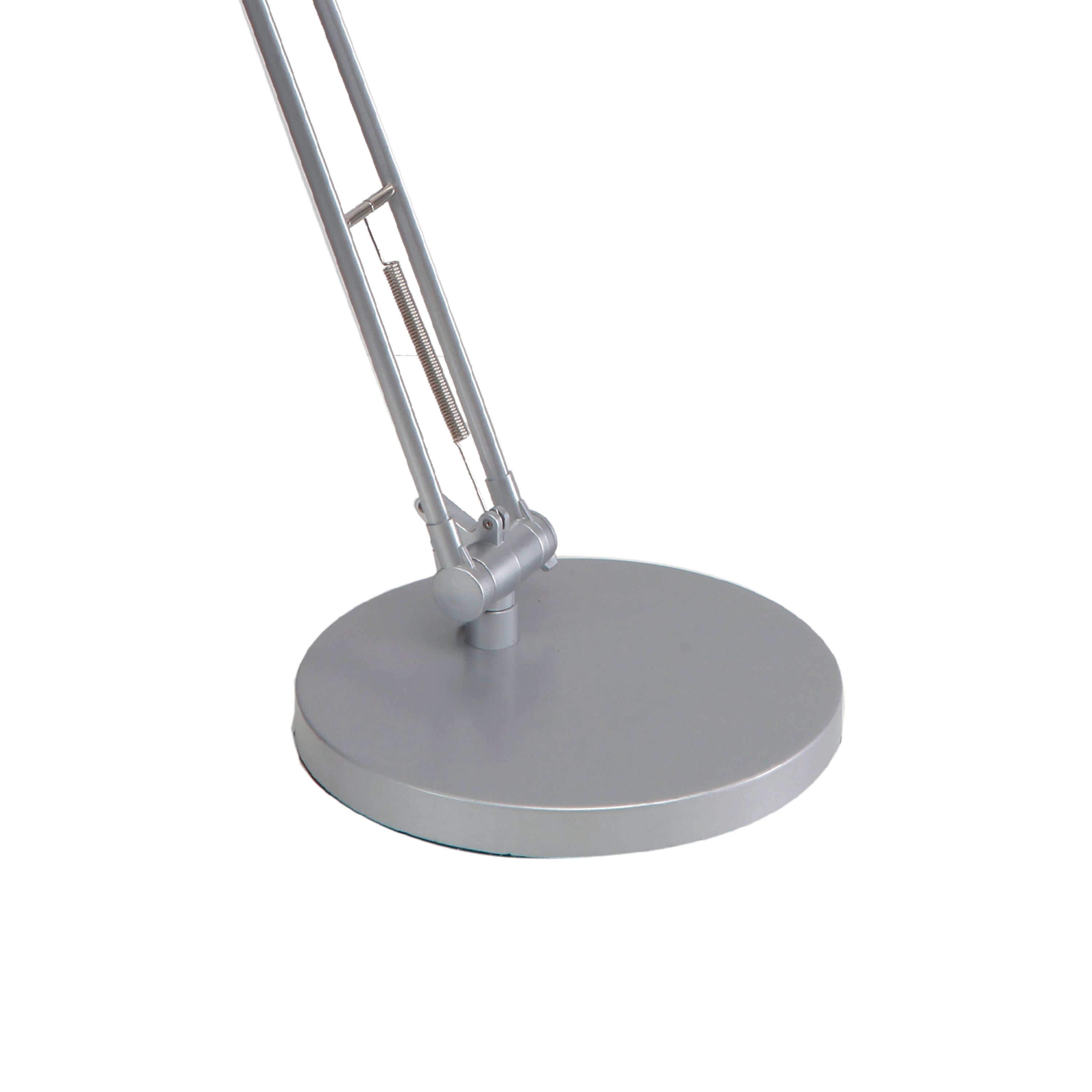 Alba white Trek LED desk lamp showing sleek shape and compact build