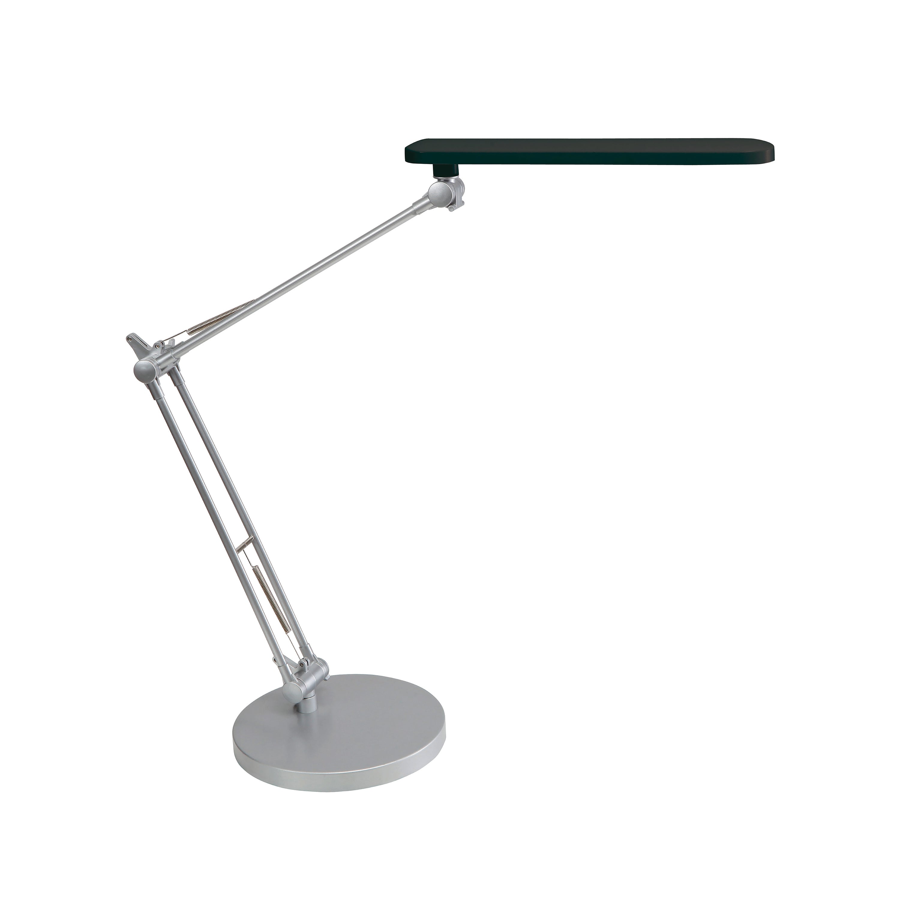 Alba Trek LED desk lamp in black with slim adjustable body and soft LED lighting