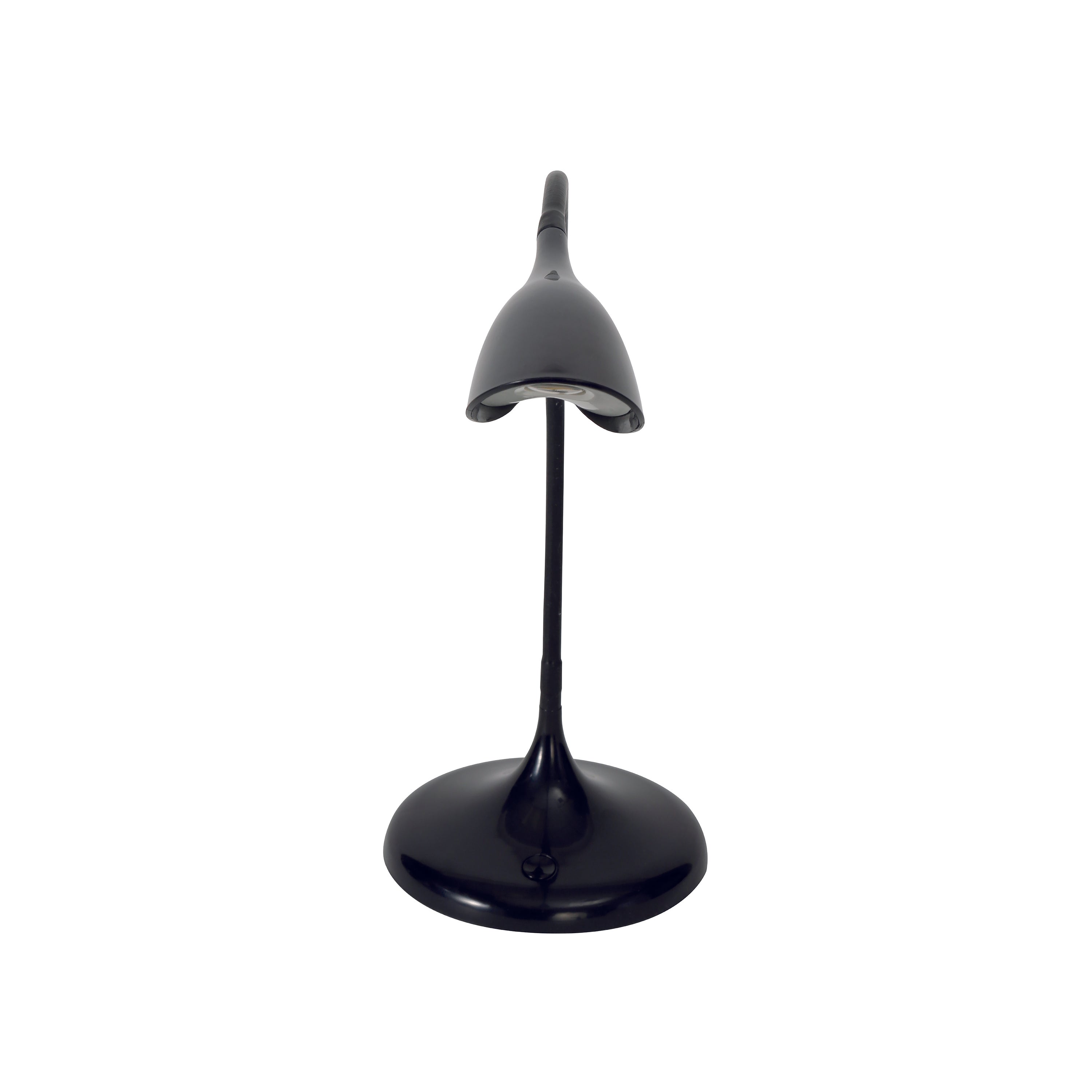 Alba Arum black LED desk lamp with elegant curves and sleek body