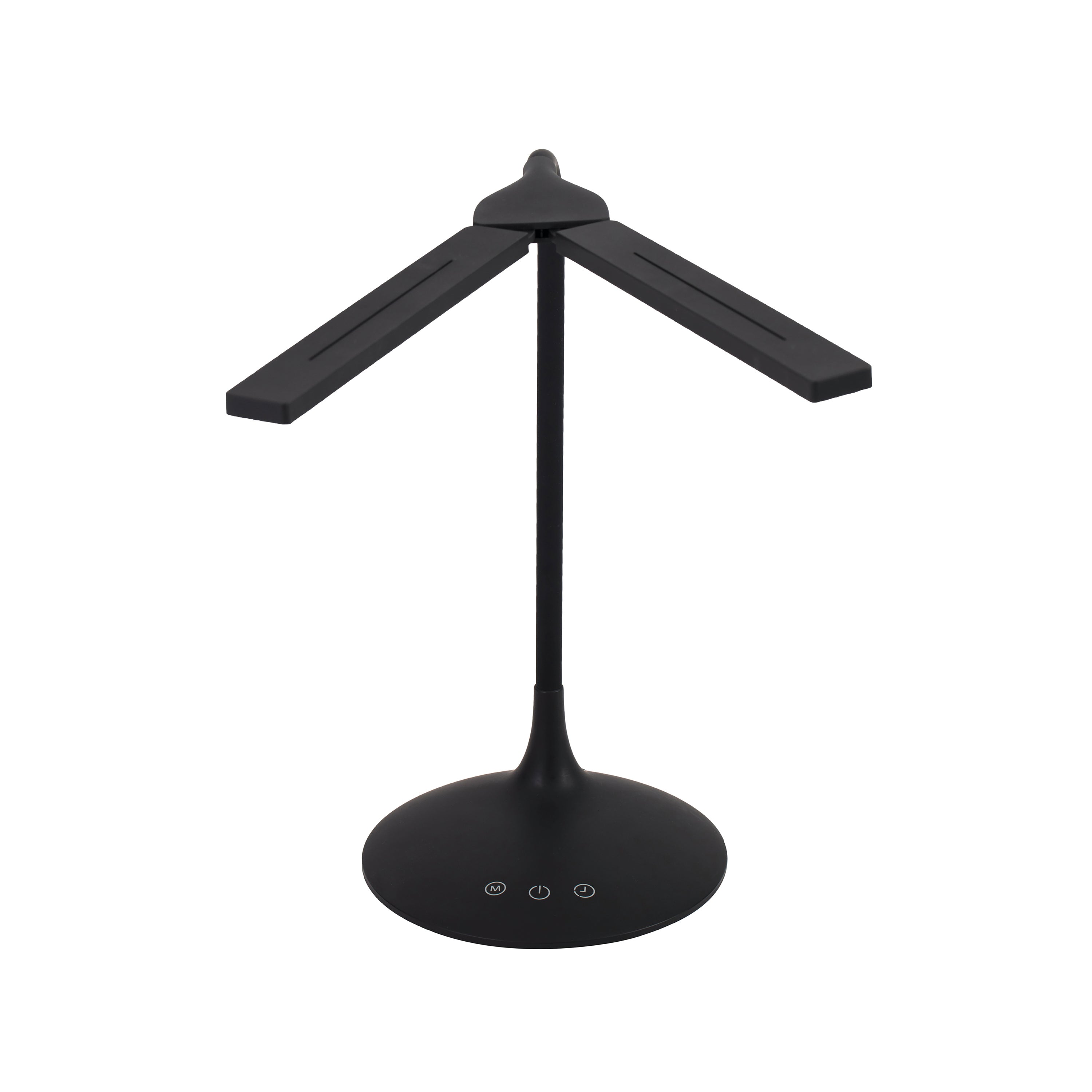 Alba Nomad black LED desk lamp with two adjustable heads and modern design