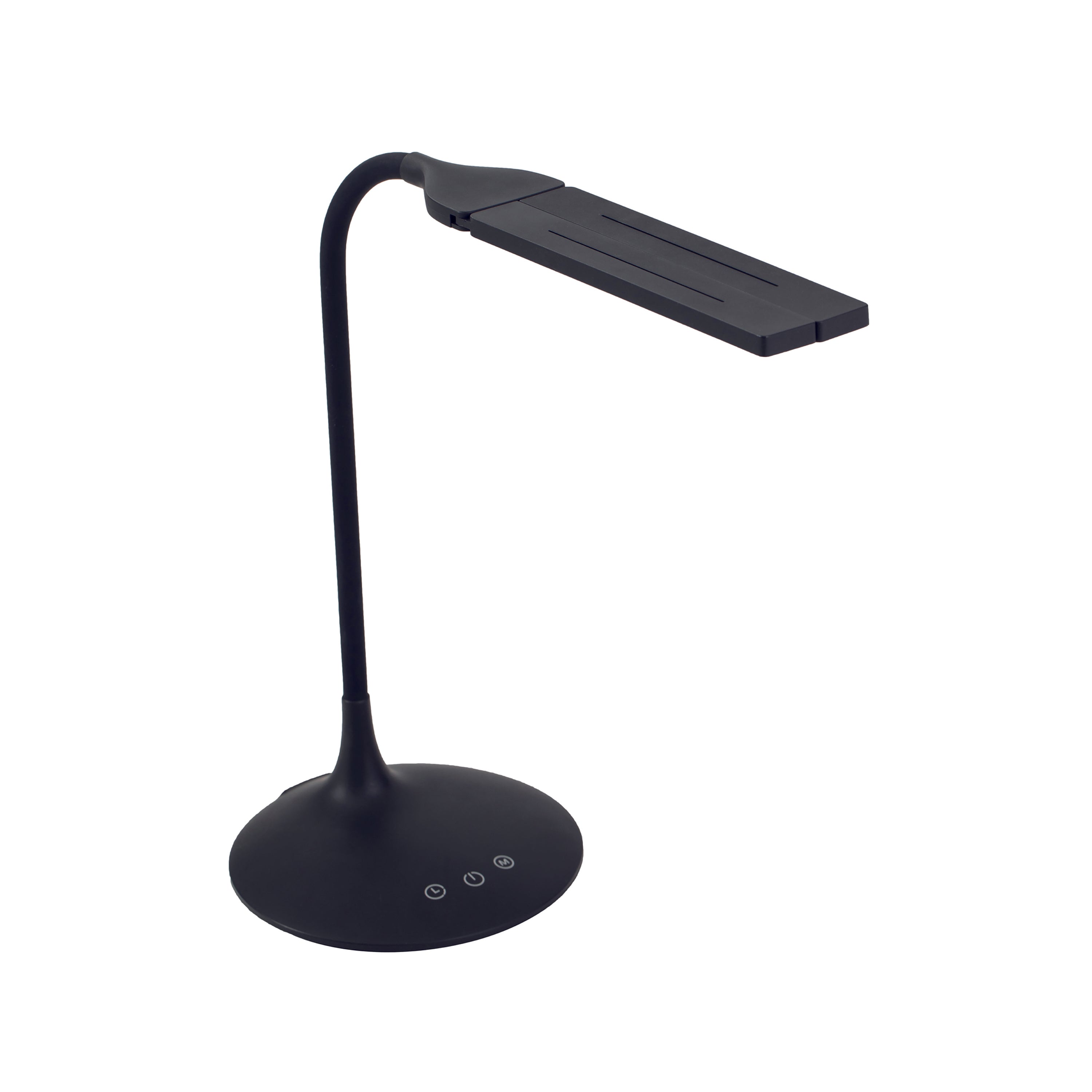 Alba Nomad dual LED black desk lamp with flexible arm and solid base