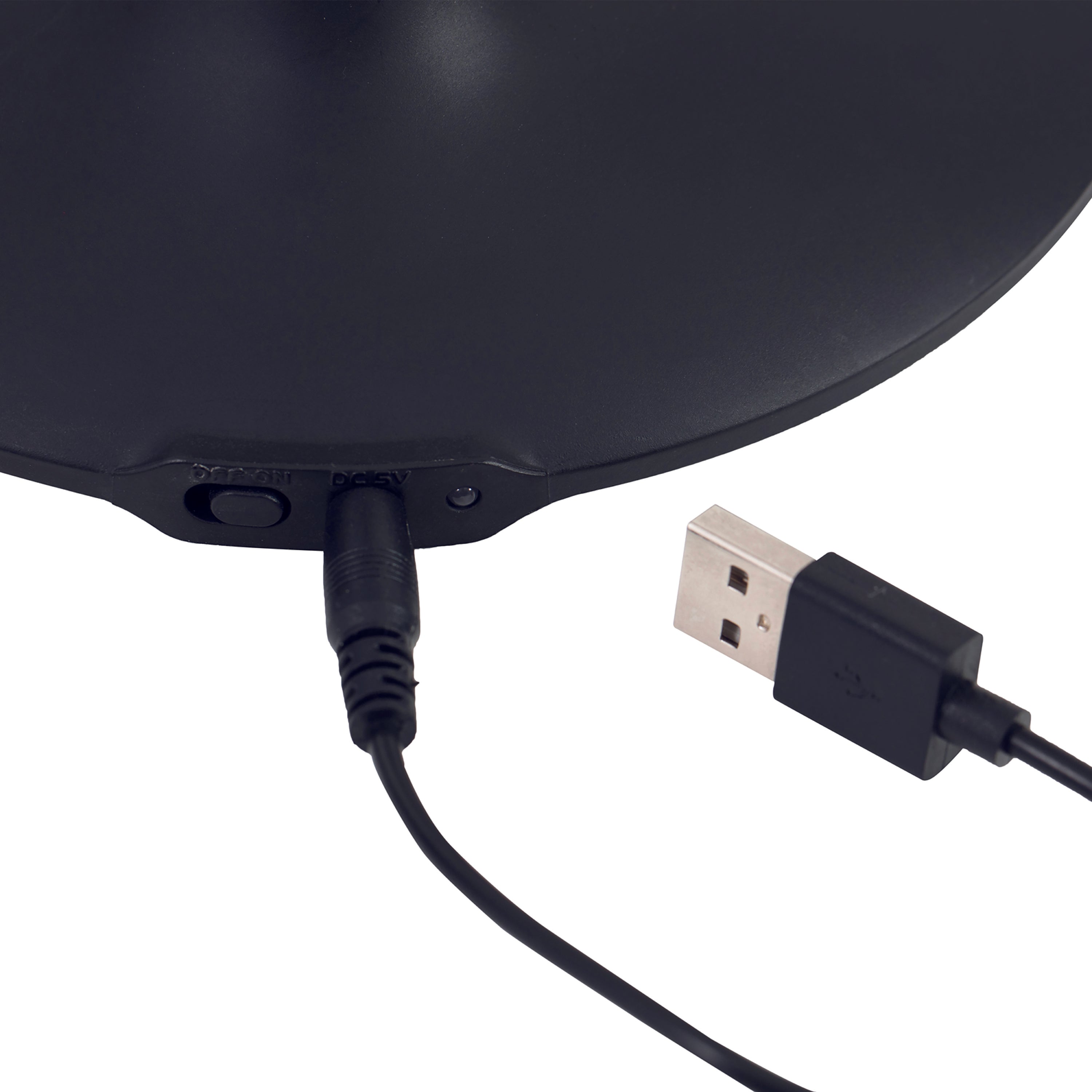 Alba black Nomad LED desk lamp with two heads and slim frame