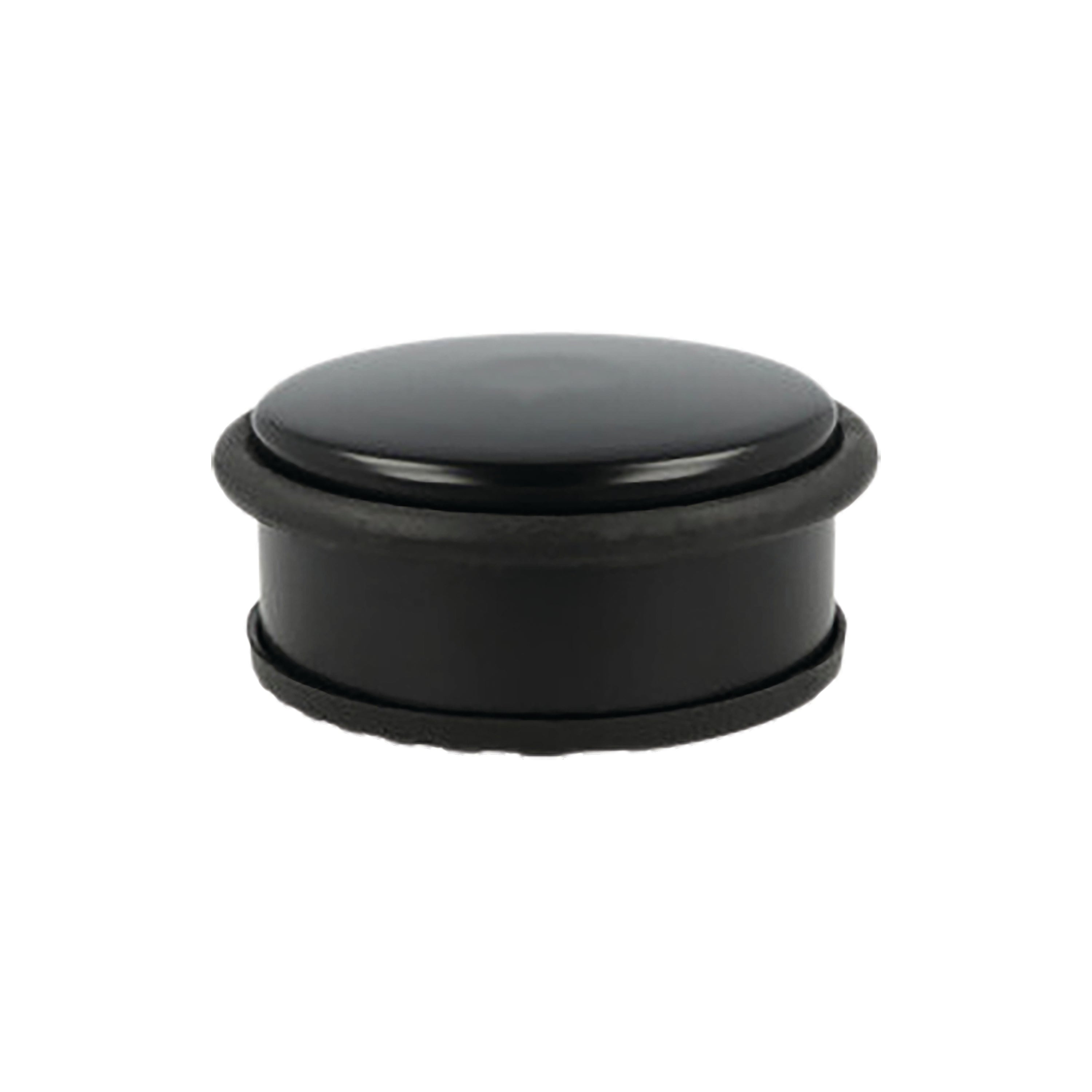Alba black door wedge with steel elastomer ballast for secure hold and durability