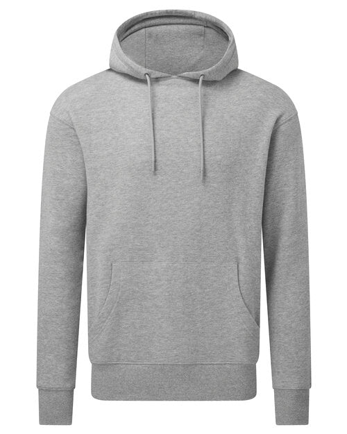 Flat lay of the Anthem AM006 unisex hoodie in versatile gym grey.