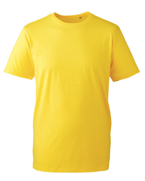 Bright yellow Anthem AM011 long sleeve tee, presented in a flat lay.