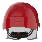 JSP EVO VISTAlens Safety Helmet with Integrated Eyewear - Red / Smoke - thumbnail 4