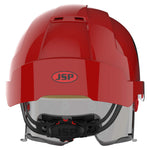 JSP EVO VISTAlens Safety Helmet with Integrated Eyewear - Vented - Red / Smoke - thumbnail 4
