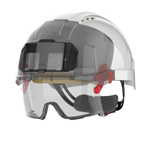 JSP EVO VISTAlens with ID Card Holder - White / Smoke - Vented