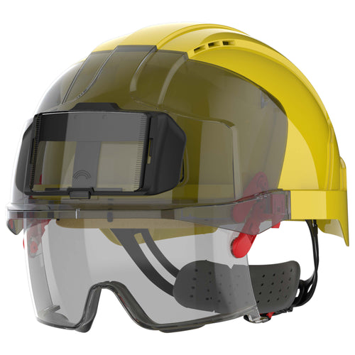 JSP EVO VISTAlens with ID Card Holder - Yellow / Smoke - Vented