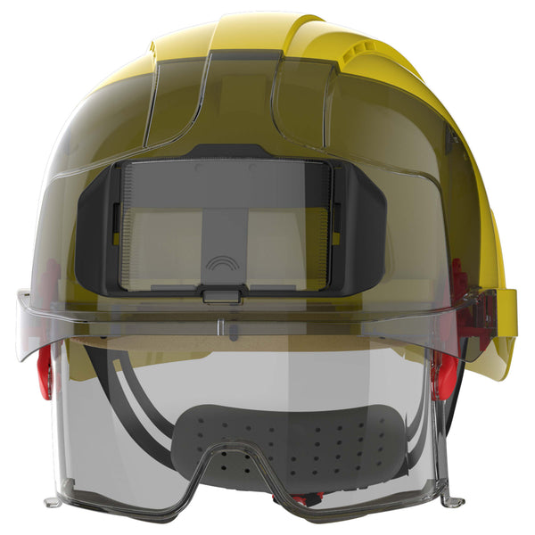 JSP EVO VISTAlens with ID Card Holder - Yellow / Smoke - Vented
