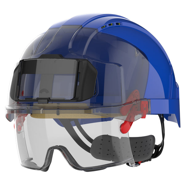 JSP EVO VISTAlens with ID Card Holder - Blue / Smoke - Vented