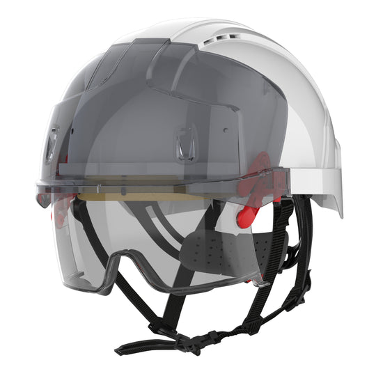 JSP EVO VISTAlens Linesman - Vented - White / Smoke