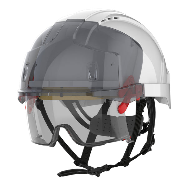 JSP EVO VISTAlens Linesman - Vented - White / Smoke