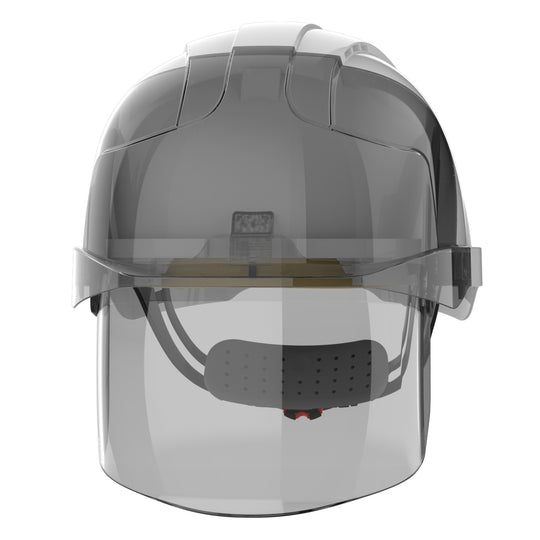 JSP EVO VISTAshield Safety Helmet with Integrated Faceshield - White / Smoke