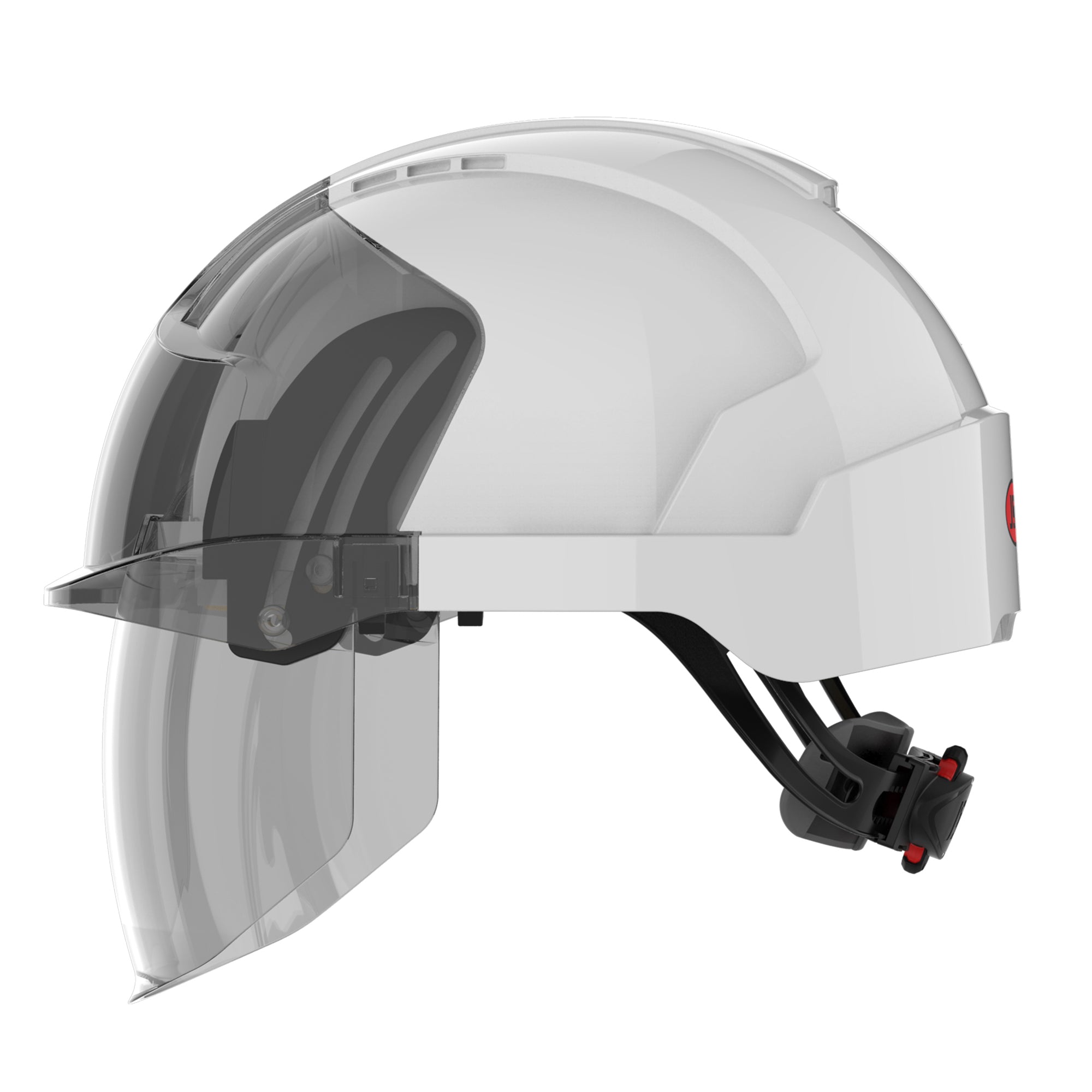 JSP EVO VISTAshield Safety Helmet with Integrated Faceshield - White / Smoke