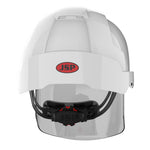 JSP EVO VISTAshield Safety Helmet with Integrated Faceshield - White / Smoke - thumbnail 4