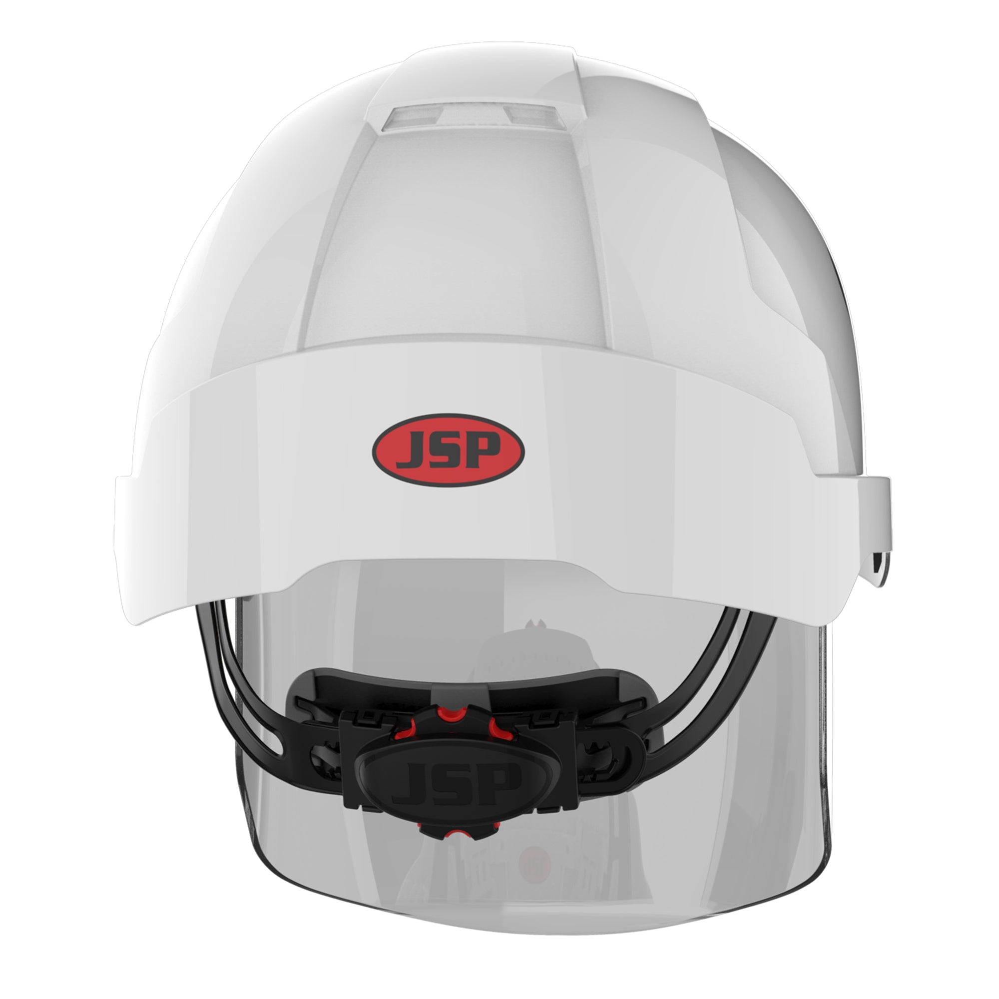 JSP EVO VISTAshield Safety Helmet with Integrated Faceshield - White / Smoke