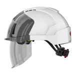 JSP EVO VISTAshield Safety Helmet with Integrated Faceshield - Vented - White / Smoke - thumbnail 3