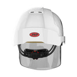 JSP EVO VISTAshield Safety Helmet with Integrated Faceshield - Vented - White / Smoke - thumbnail 4
