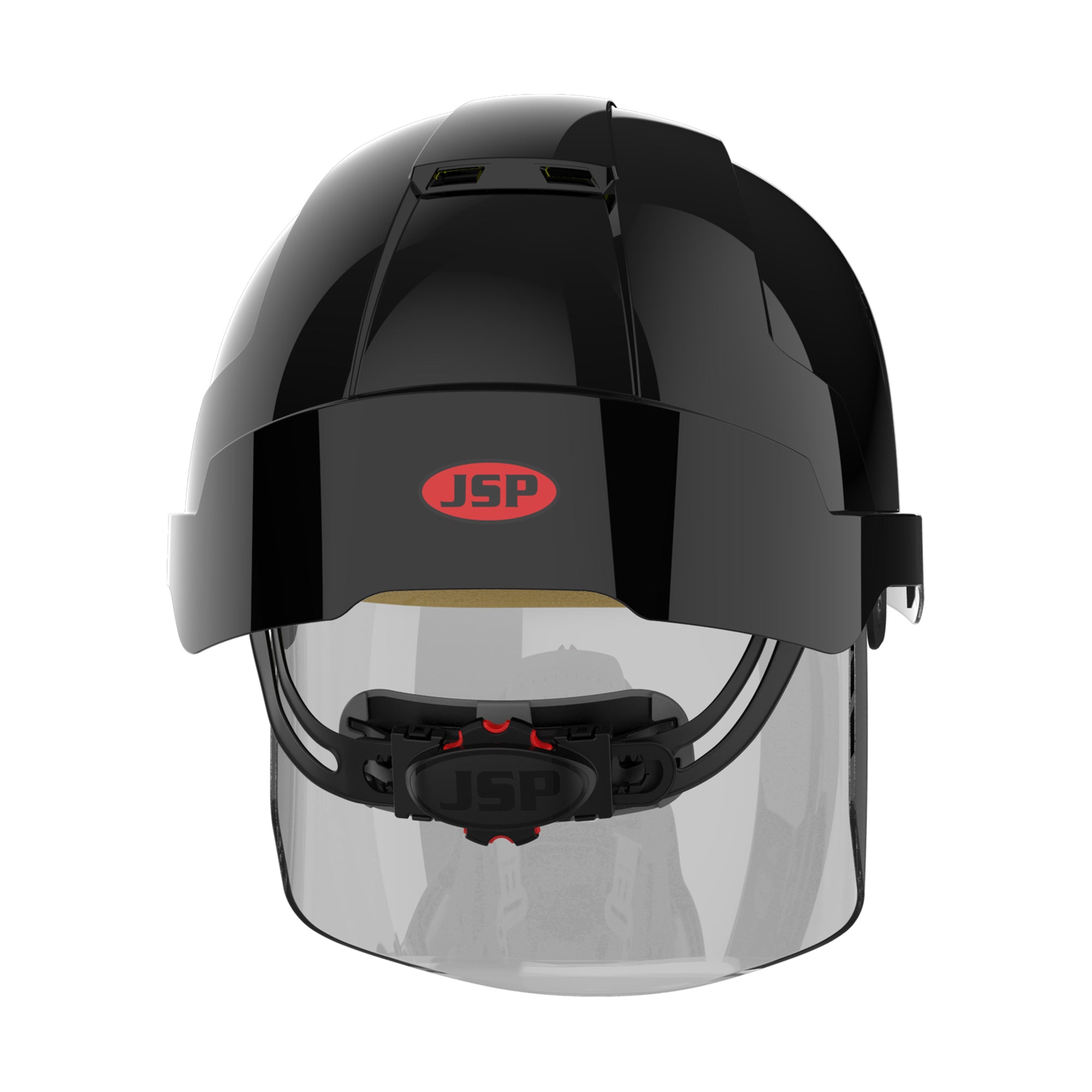 JSP EVO VISTAshield Safety Helmet with Integrated Faceshield - Vented - Black / Smoke