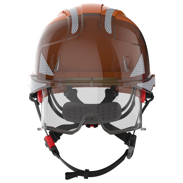 JSP EVO VISTAlens Dualswitch with Silver CR2 - Vented - Extra Visibility Orange / Smoke