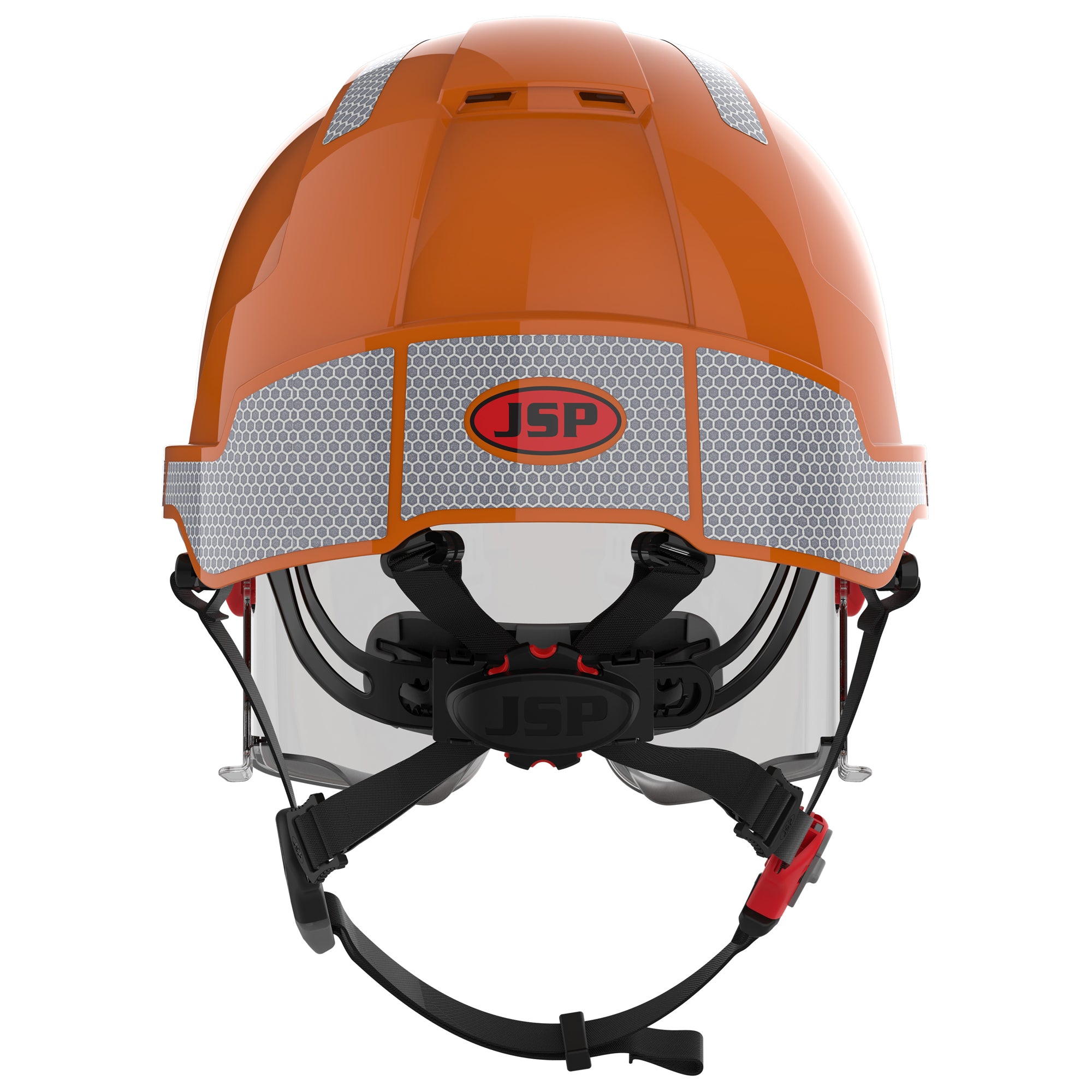 JSP EVO VISTAlens Dualswitch with Silver CR2 - Vented - Extra Visibility Orange / Smoke