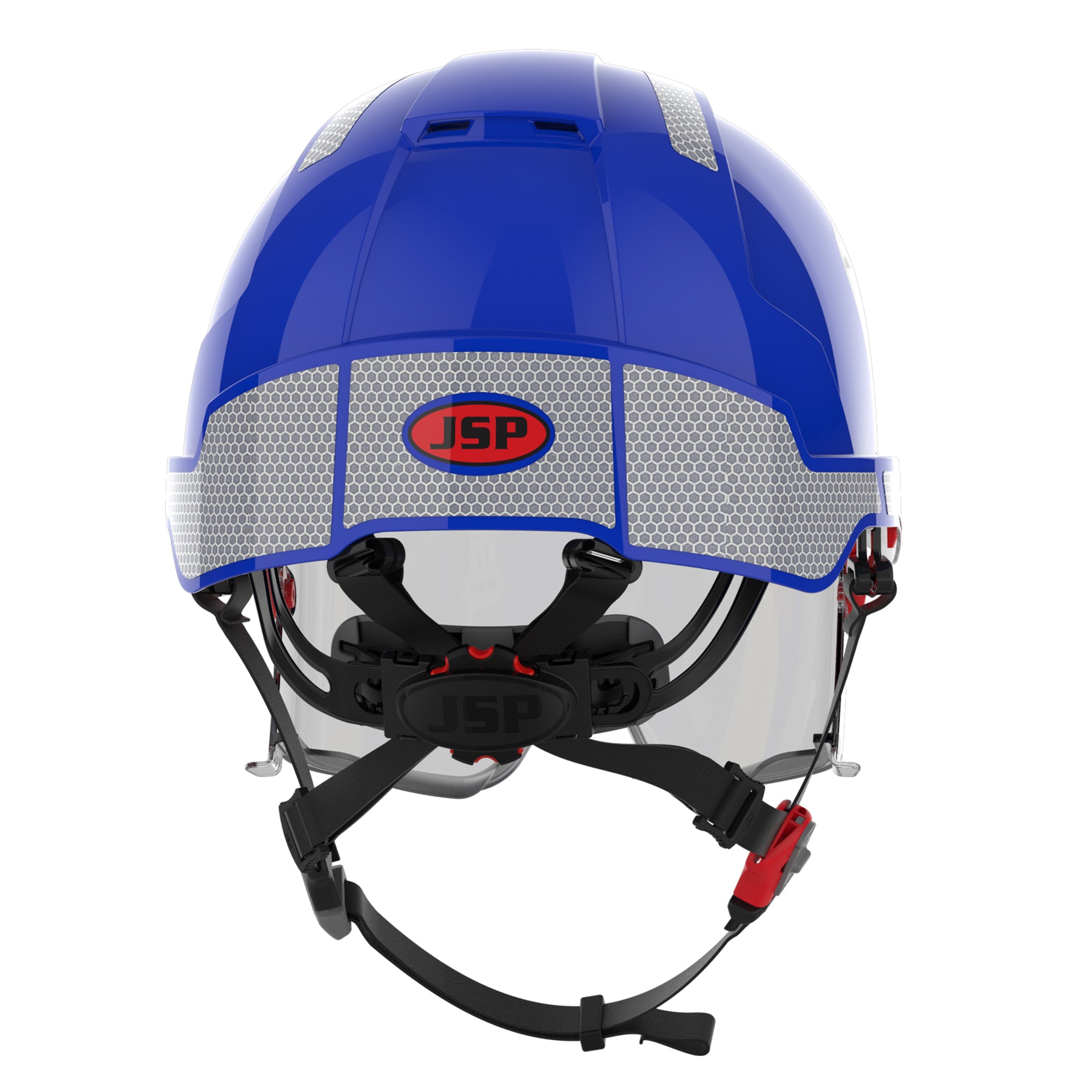 JSP EVO VISTAlens Dualswitch Vented Blue Helmet - Wheel Ratchet - CR2