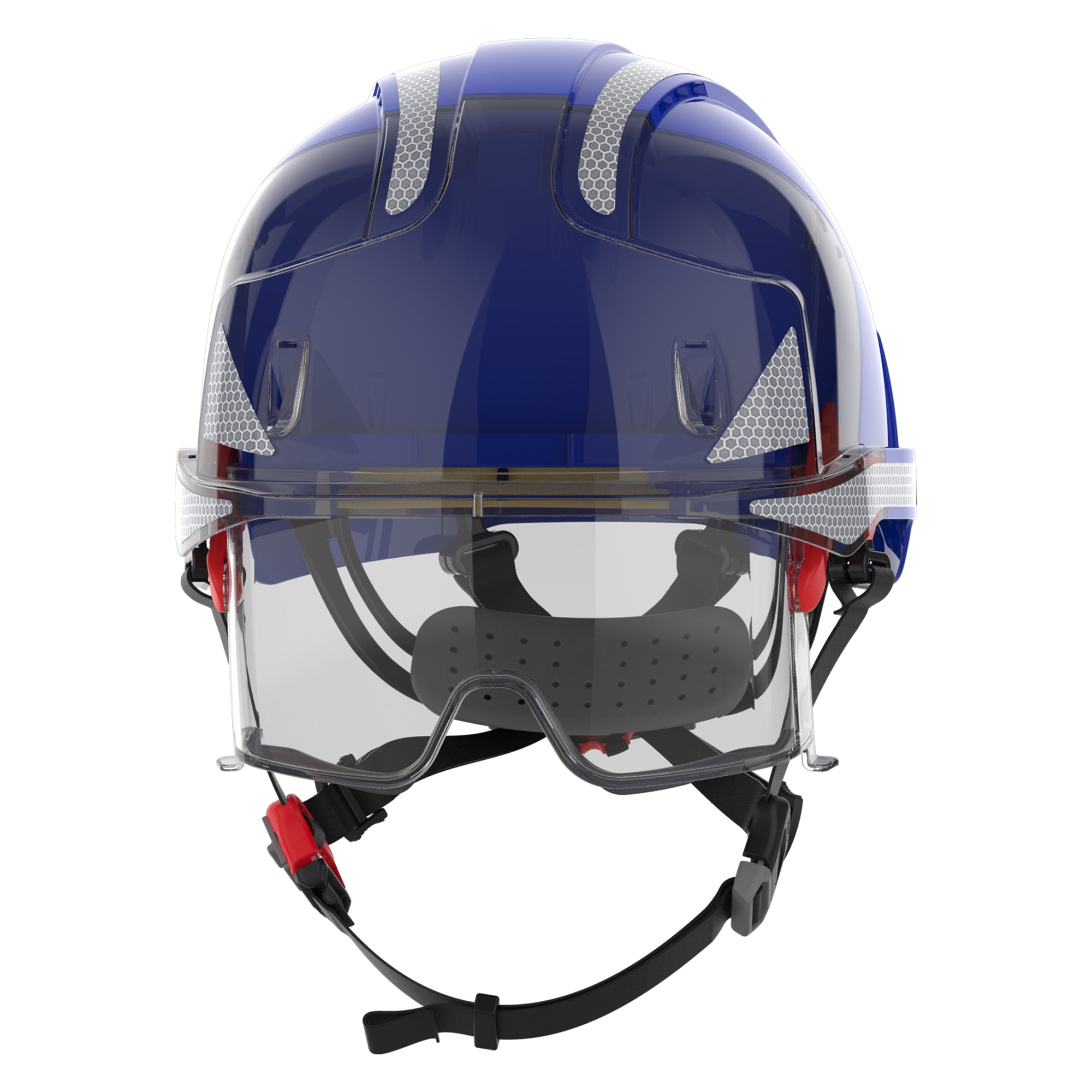 JSP EVO VISTAlens Dualswitch Vented Blue Helmet - Wheel Ratchet - CR2