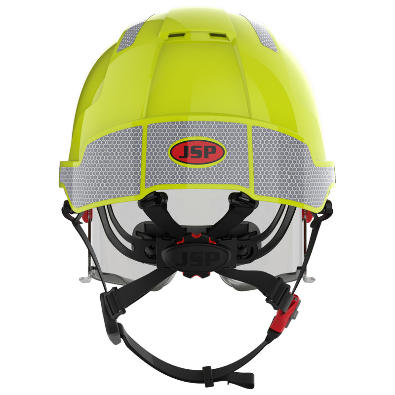 JSP EVO VISTAlens Dualswitch with Silver CR2 - Vented - Extra Visibility Yellow
