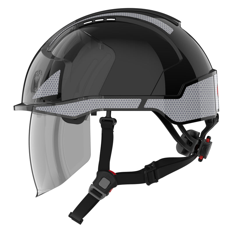 JSP EVO VISTAshield Dualswitch with Silver CR2 - Vented - Black / Smoke