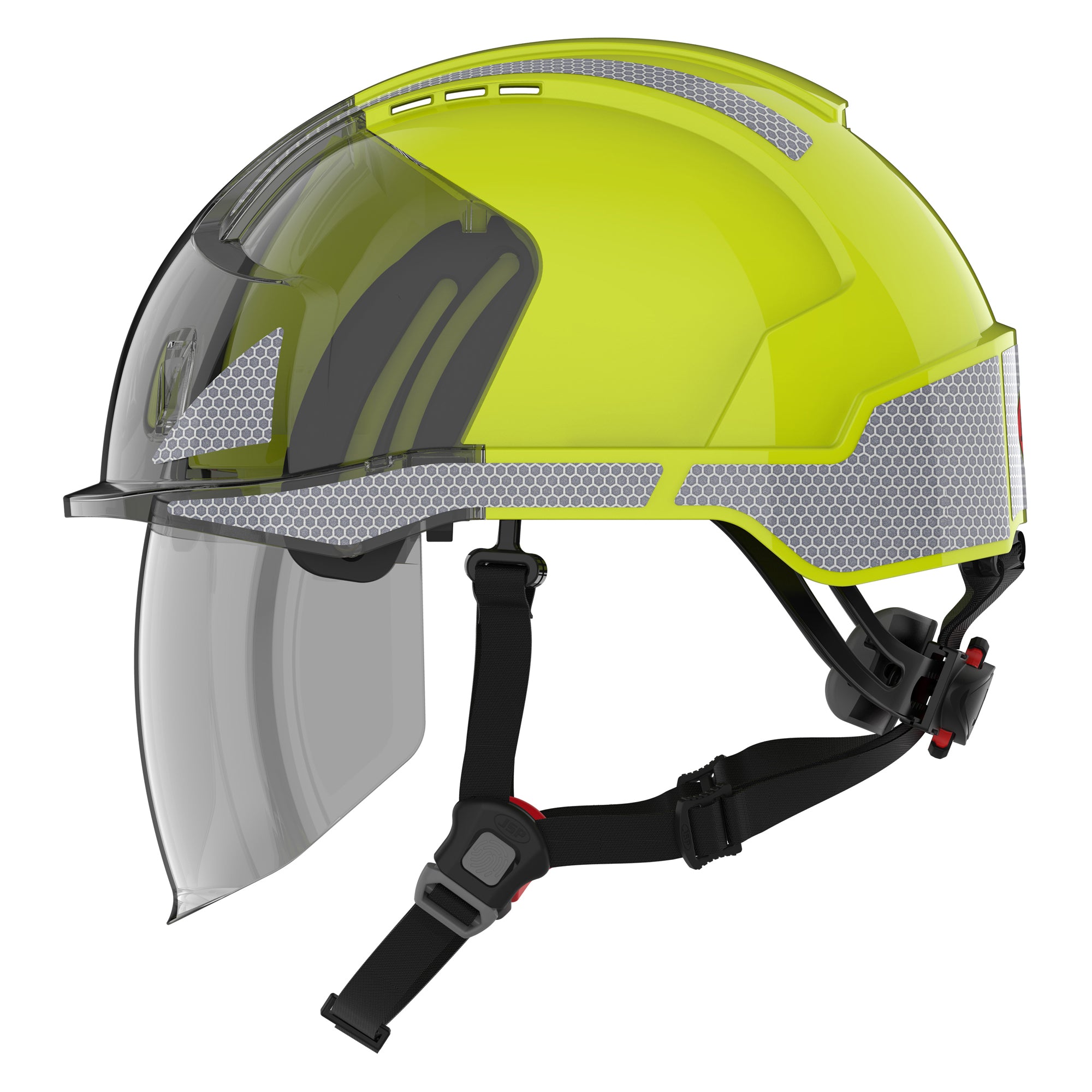JSP EVO VISTAshield Dualswitch with Silver CR2 - Vented - Yellow / Smoke