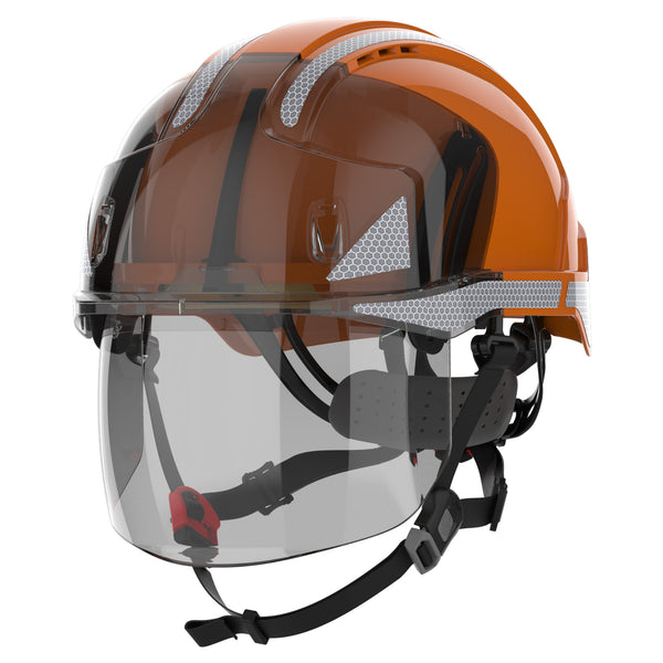 JSP EVO VISTAshield Dualswitch with Silver CR2 - Vented - Orange / Smoke