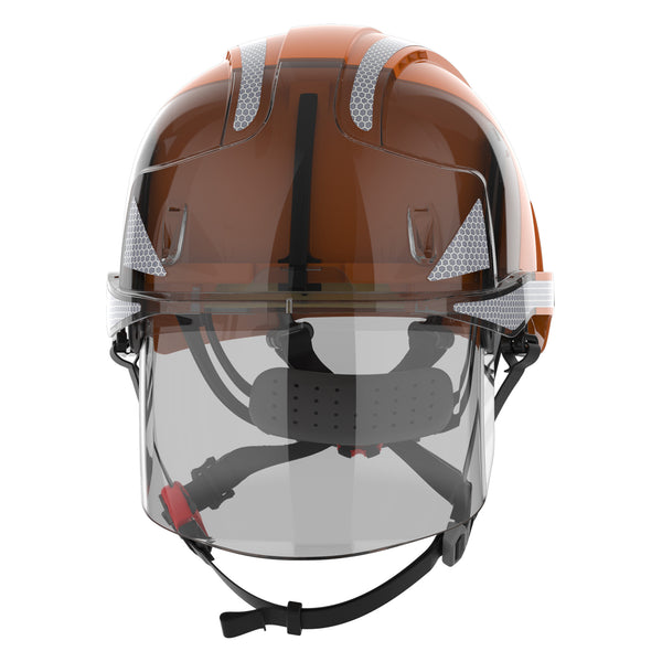 JSP EVO VISTAshield Dualswitch with Silver CR2 - Vented - Orange / Smoke