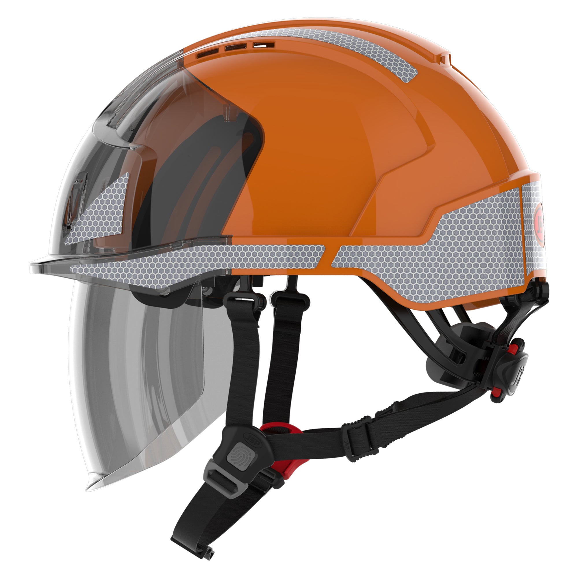 JSP EVO VISTAshield Dualswitch with Silver CR2 - Vented - Orange / Smoke