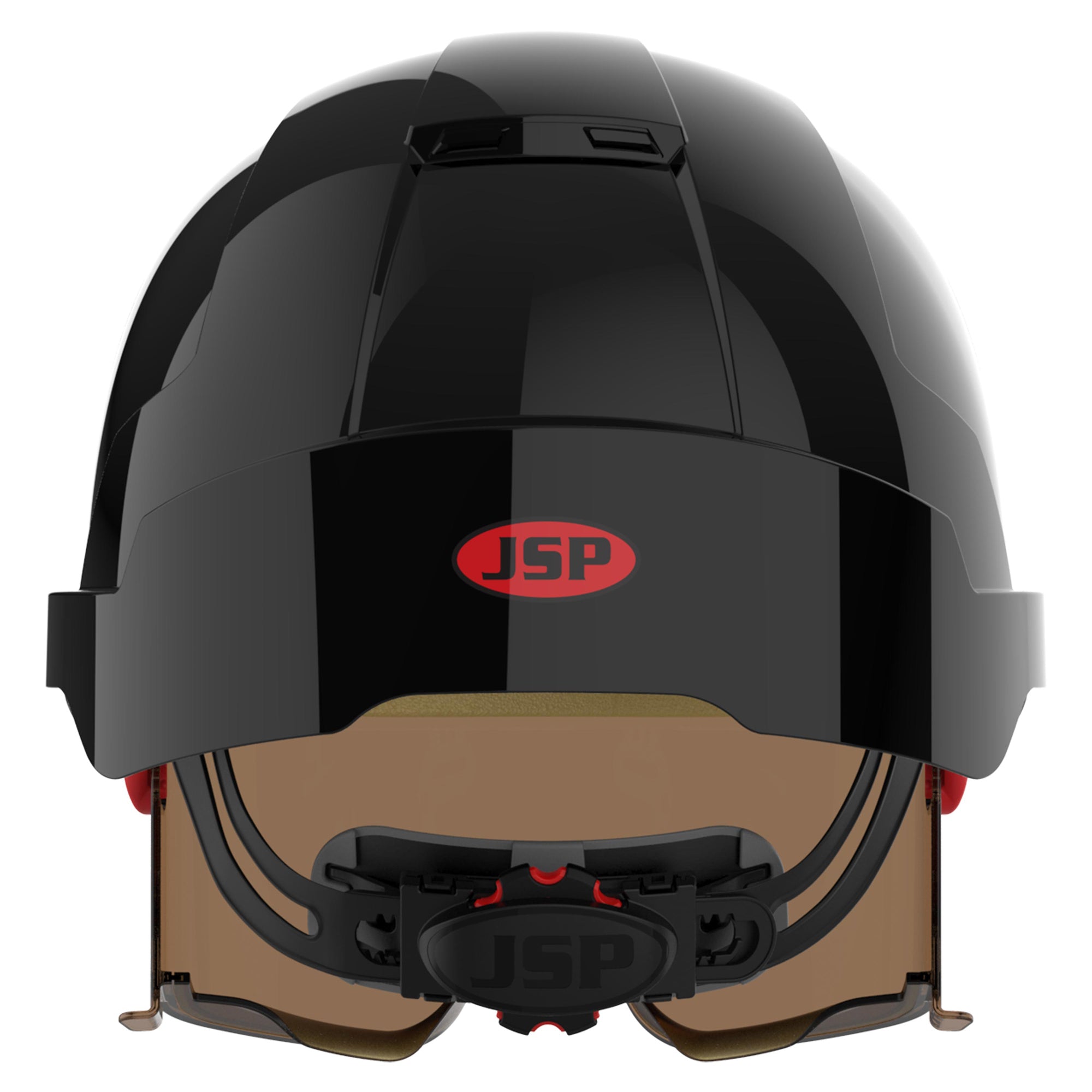 JSP EVO VISTAlens Safety Helmet - Indoor / Outdoor - Wheel Ratchet - Black / Smoke