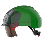 JSP EVO VISTAlens Safety Helmet - Indoor / Outdoor - Wheel Ratchet - Green / Smoke - thumbnail 3