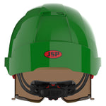 JSP EVO VISTAlens Safety Helmet - Indoor / Outdoor - Wheel Ratchet - Green / Smoke - thumbnail 4