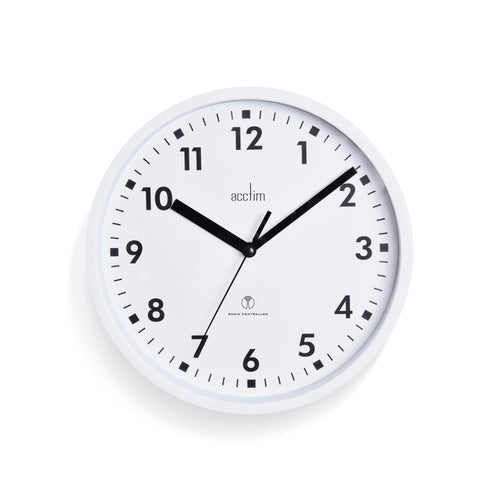 Acctim Nardo Radio Controlled Wall Clock 200mm White 74662