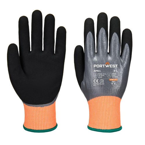 Portwest  Cut F15 Nitrile Aqua Glove