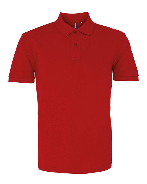 Cream-colored Asquith and Fox men's classic fit cotton polo AQ010, laid flat.