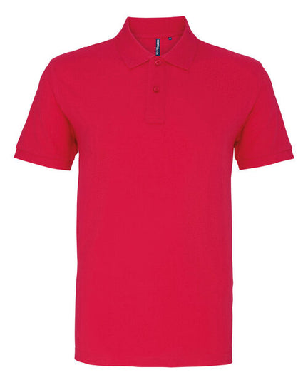 Another shot of the hot pink Asquith and Fox men's classic fit cotton polo, model AQ010.