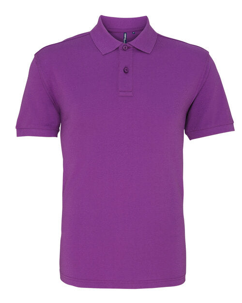 A unique orchid purple Asquith and Fox men's classic fit cotton polo AQ010, laid flat.