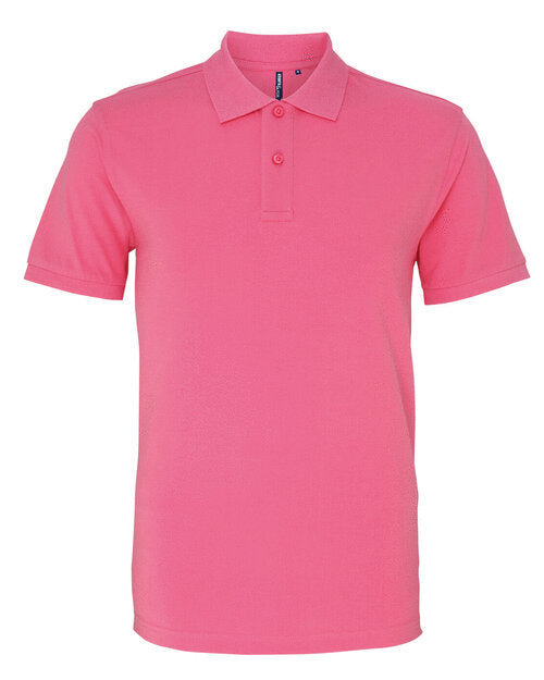 Asquith and Fox men's classic fit cotton polo AQ010 in a rich pecan brown, viewed from above.