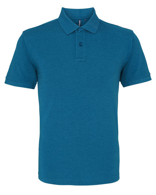 A heather grey variant of the Asquith and Fox men's classic fit cotton polo, model AQ010.