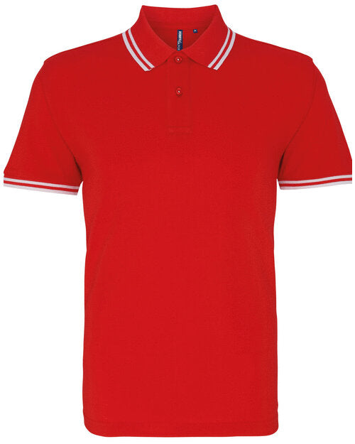 Asquith And Fox Mens Classic Fit Tipped Polo